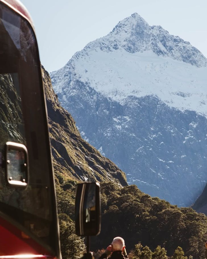Coach-side views from the trip to Milford Sound