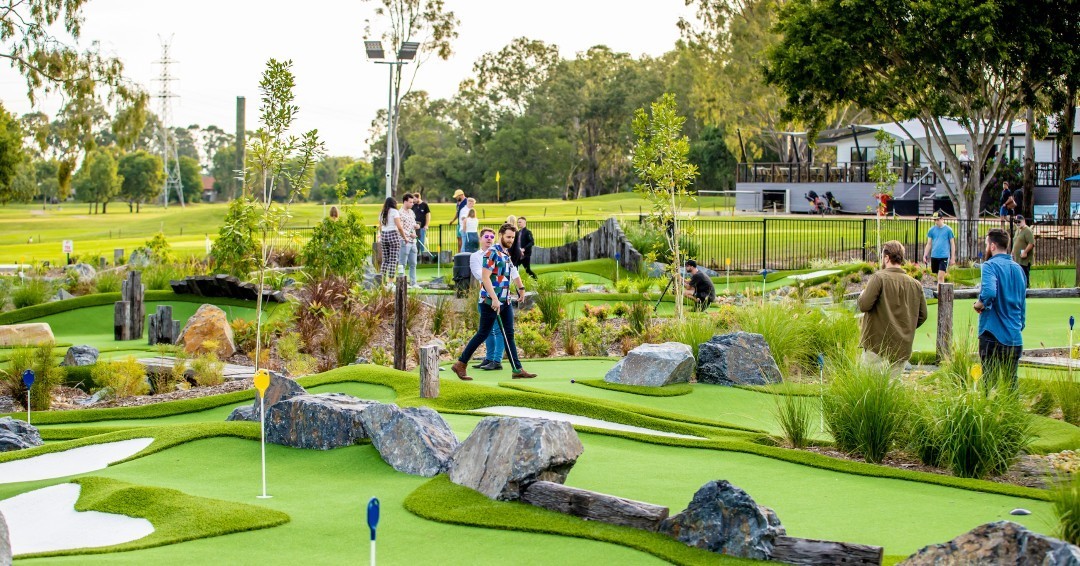 a mini golf course
