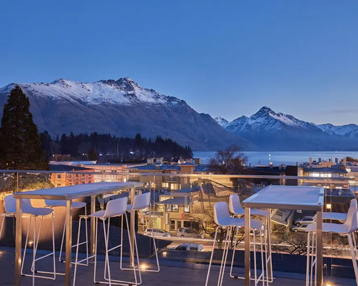 The view from the deck at mi-pad Queenstown one of the best Queenstown hotels