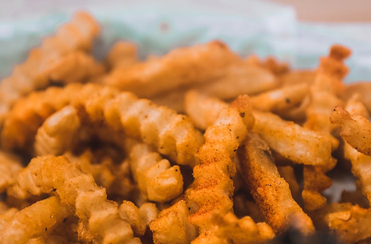 A close-up of fries.