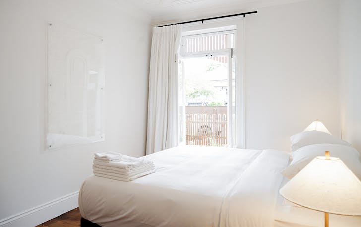 all white bedroom