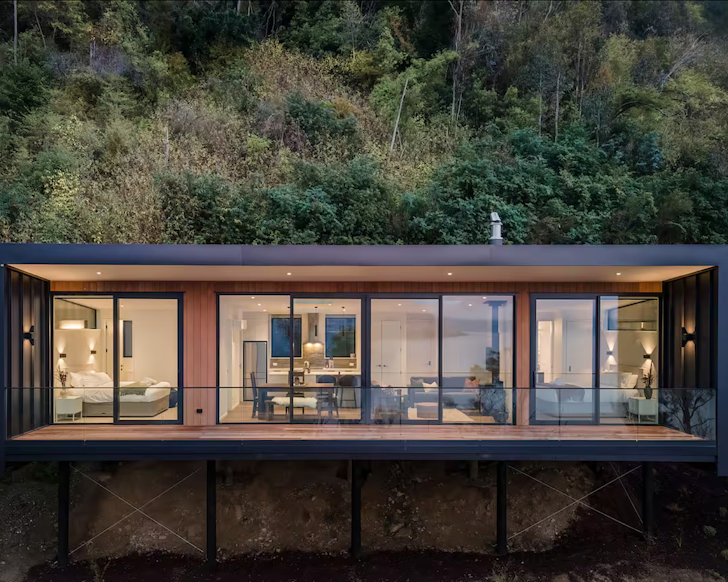 An exterior view of Crystal Waters one of the best Queenstown Airbnbs