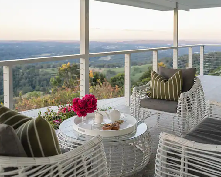 montville airbnb outdoor setting with a view of the hinterland