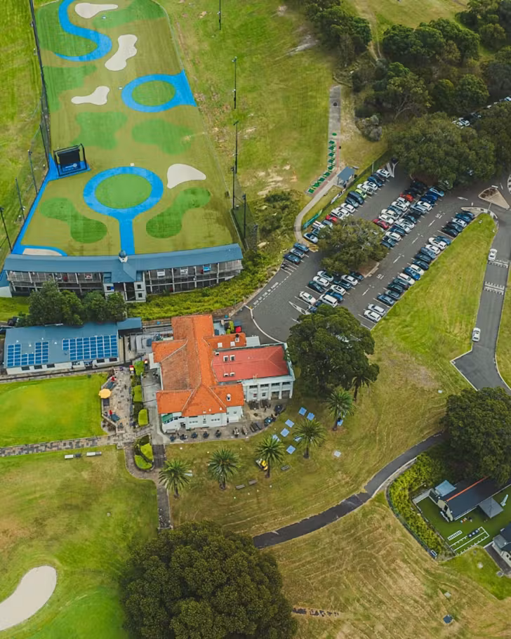 moore park golf course bird's eye view of driving range
