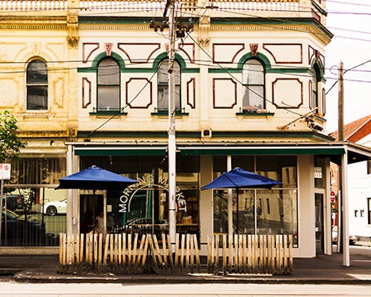 A two storey corner store with 