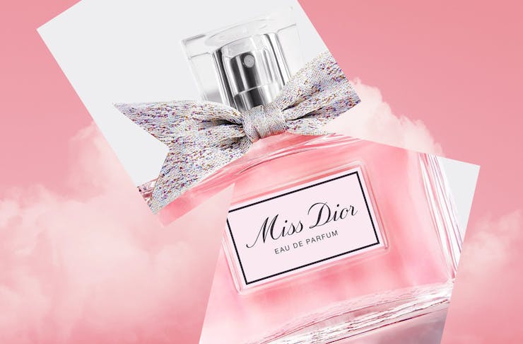 A bottle of Miss Dior perfume