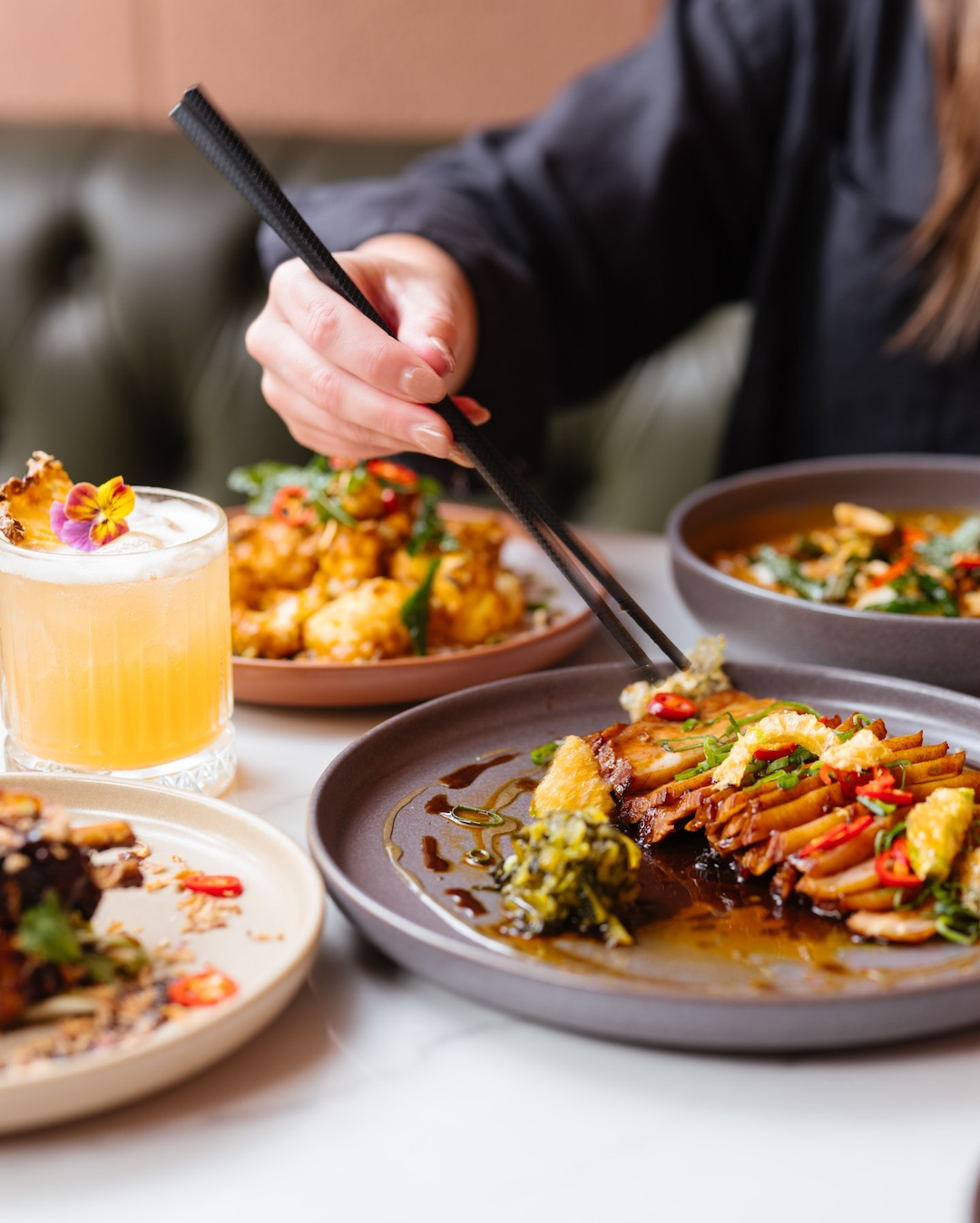 Dishes from Lotus inside The Beaufort, Mount Lawley