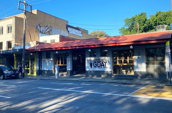 The front facade of Mountain Goat Brewery In Newtown, Sydney. 