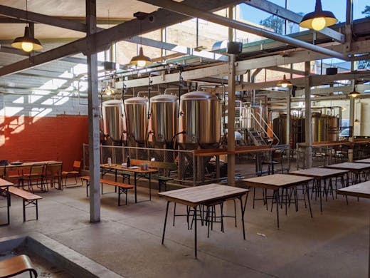 The interior of Mountain Goat Newtown brewpub in Sydney.