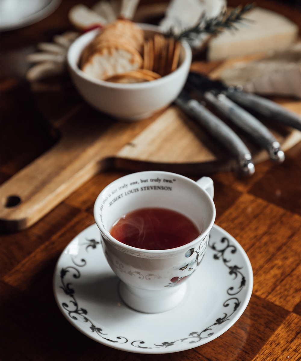 a cocktail in a teacup