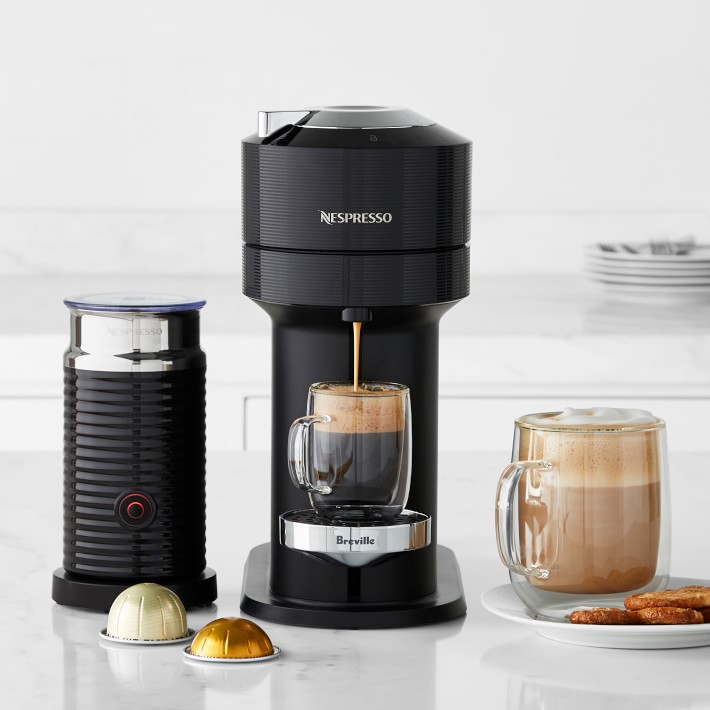 One of the best home coffee machines, a Nespresso Vertuo Next.