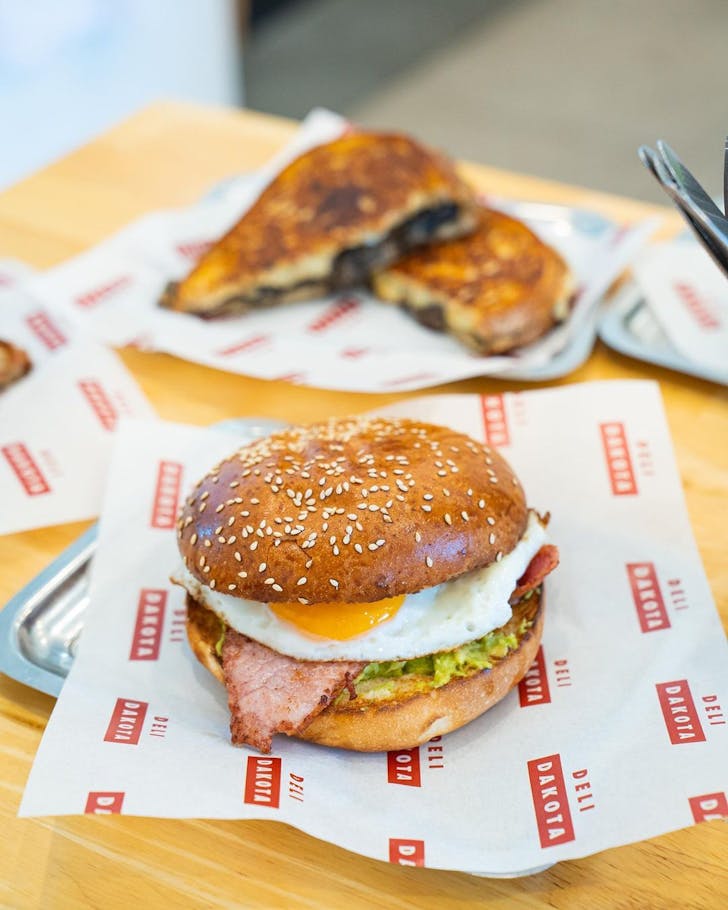 a breakfast burger