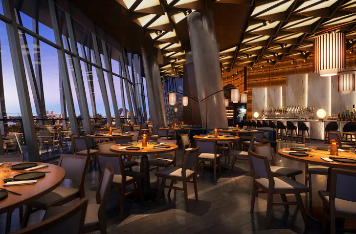 The dining room at Nobu Sydney. 