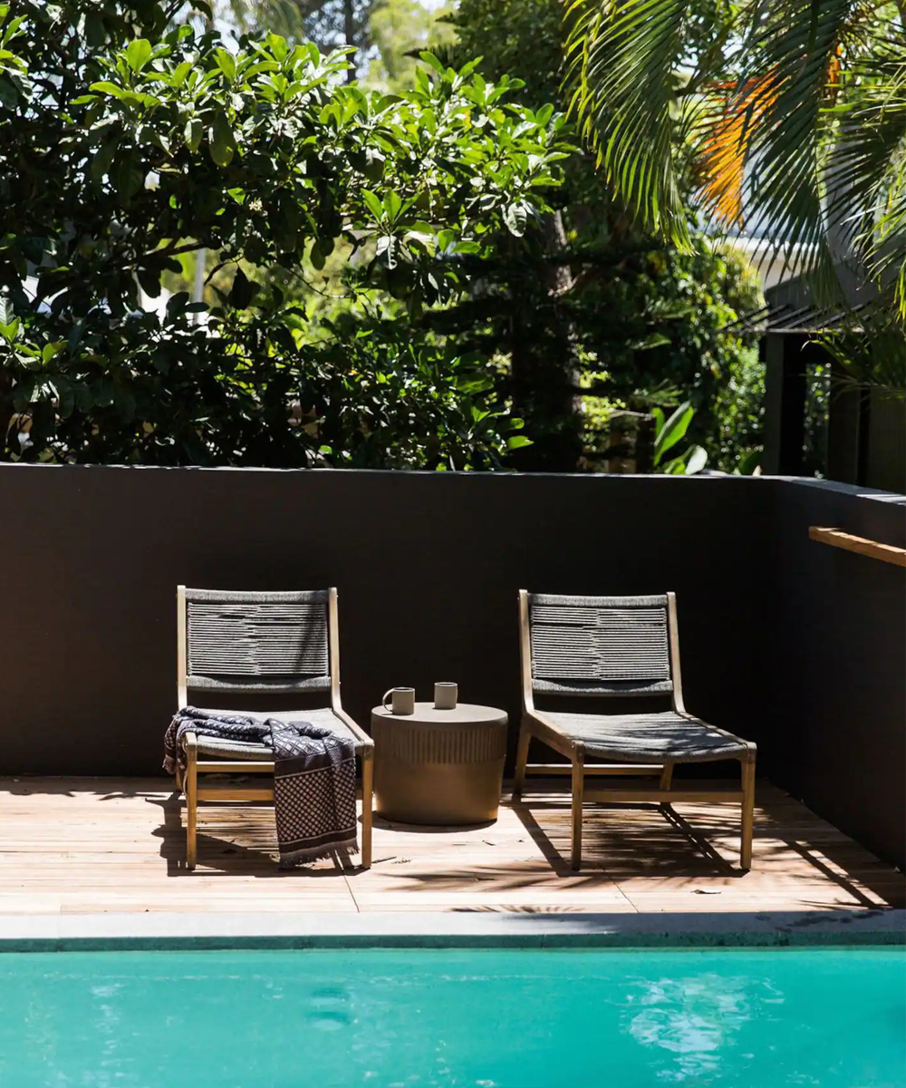 the pool of a Sunshine Coast airbnb