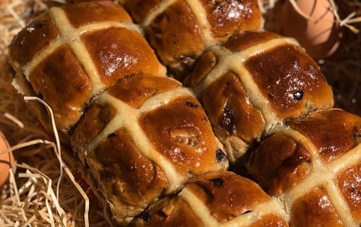 Hot cross buns from North Street Store