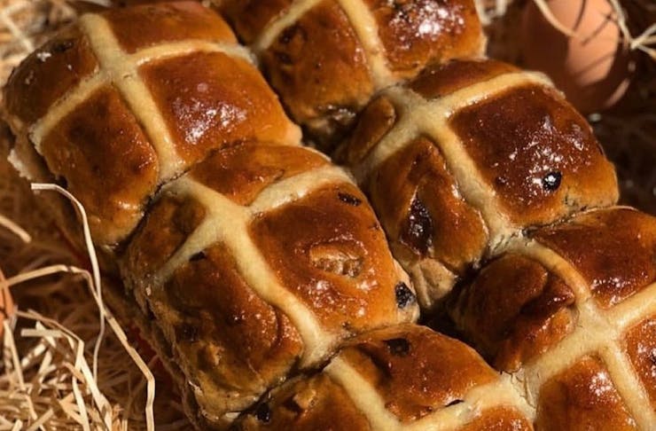 Hot cross buns from North Street Store