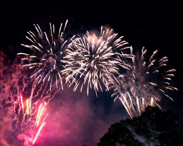 NYE fireworks at Parramatta Park