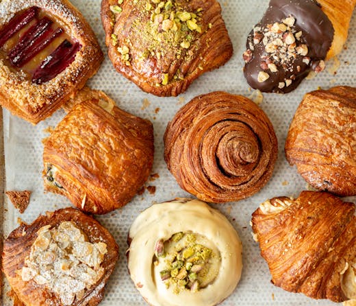 A tray of vegan pastries