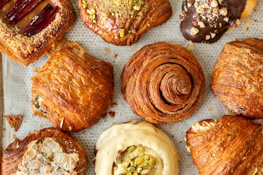 A tray of vegan pastries