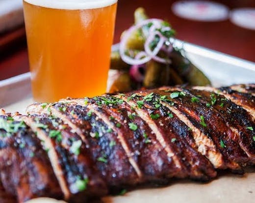 Ribs and beer at Old Faithful