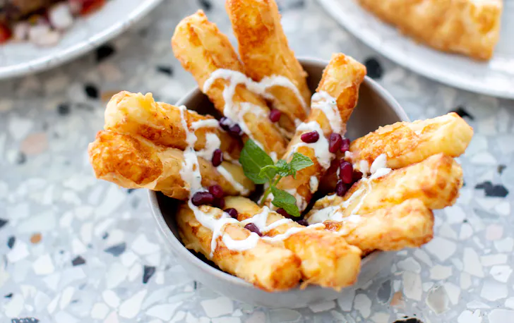 haloumi chips