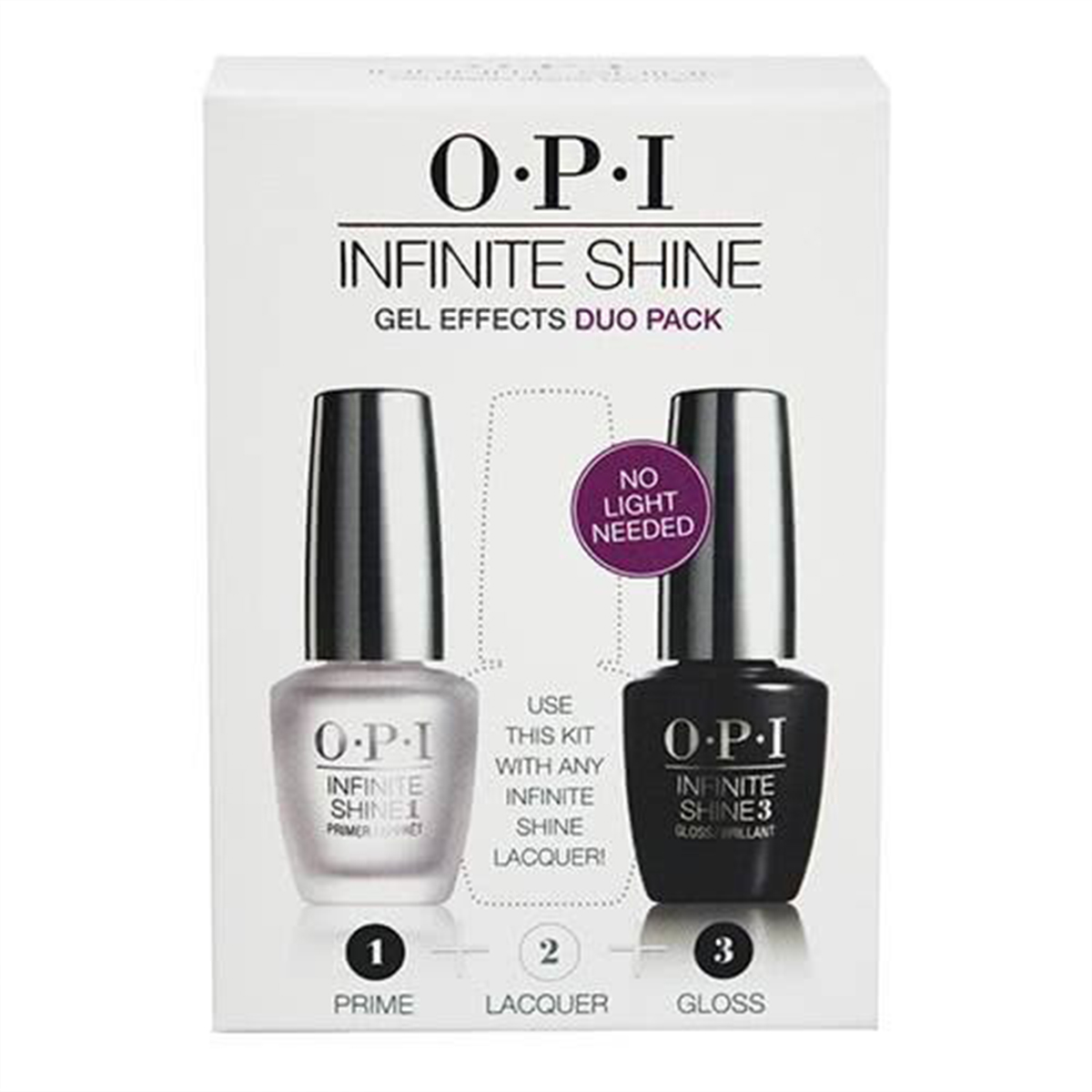 Box featuring two bottles of Opi nail polish on the front