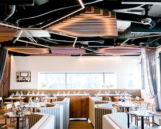the interior of palette restaurant at HOTA