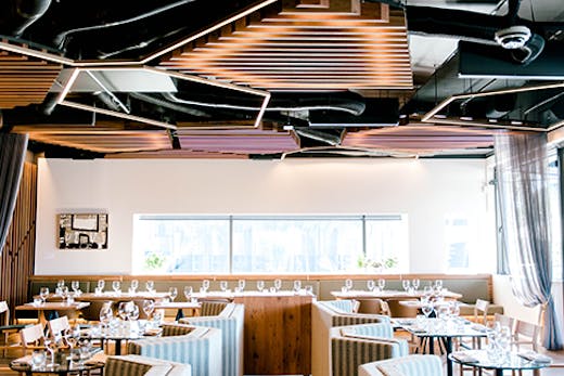the interior of palette restaurant at HOTA
