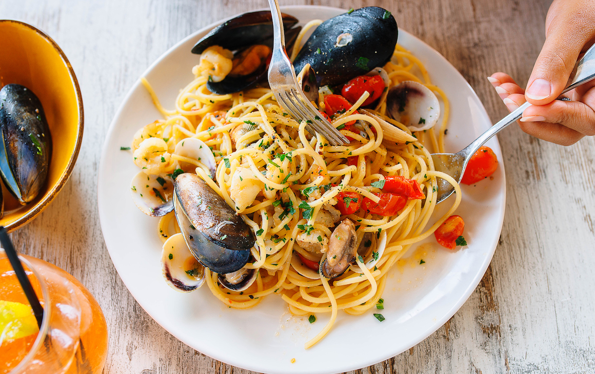 a bowl of pasta at Pappagallo in Leederville