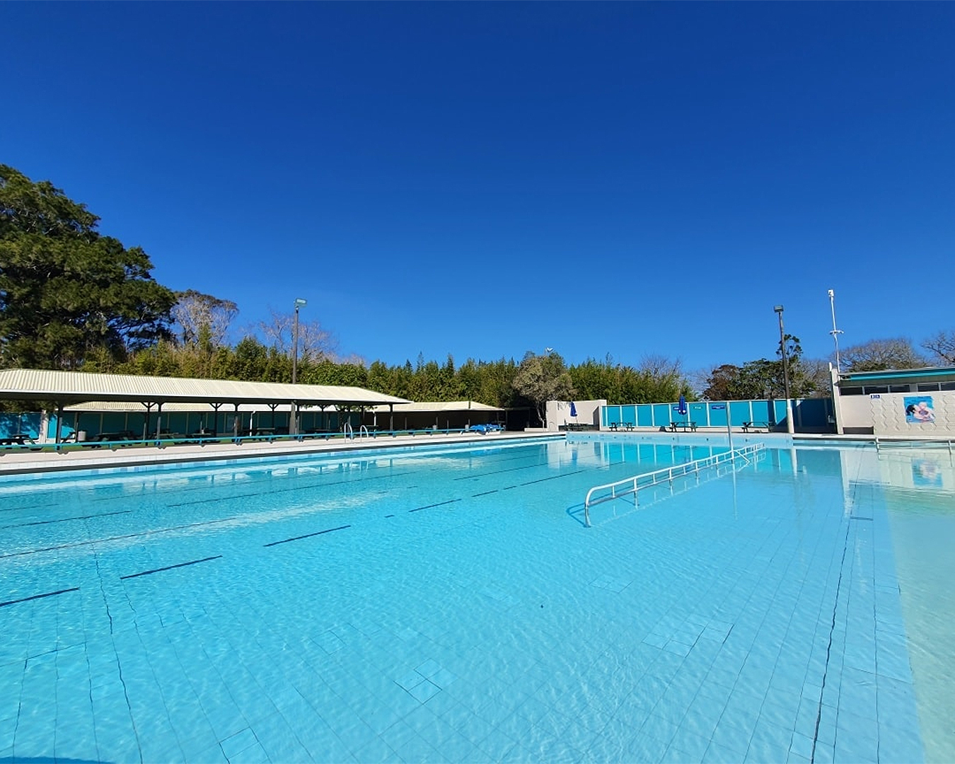 A view of the inviting pool at Parakai Springs.