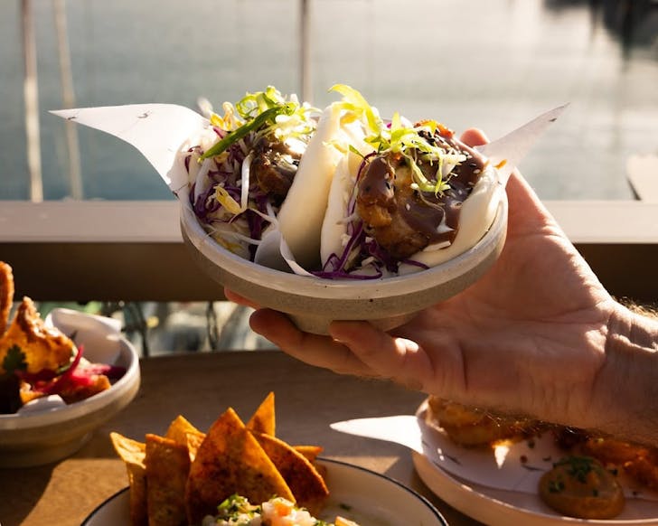 A delicious looking bao bun. 