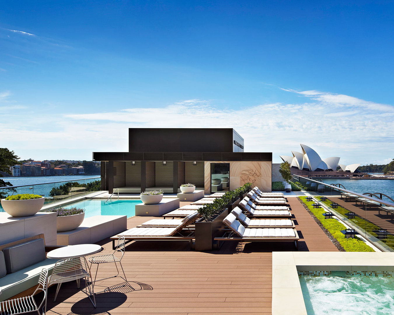 The rooftop pool at the Park Hyatt Sydney, one of the best hotels in Sydney