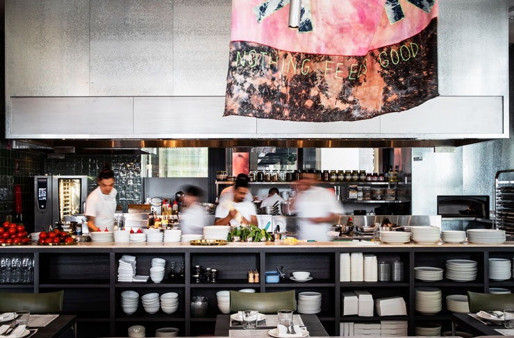 The kitchen at CicciaBella In Parramatta. 