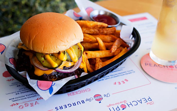 burger and fries