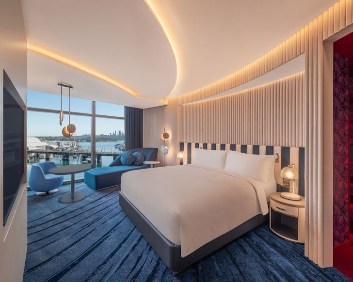 A view of a room at the pet-friendly W Hotel Sydney