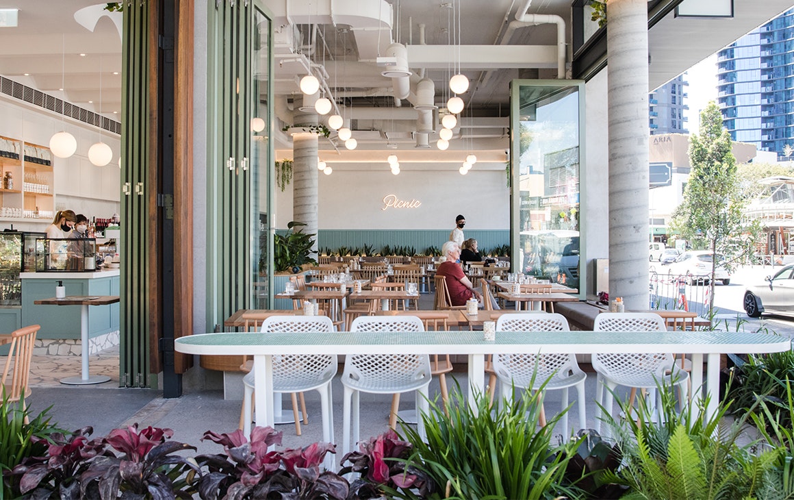 the cafe seen from outside