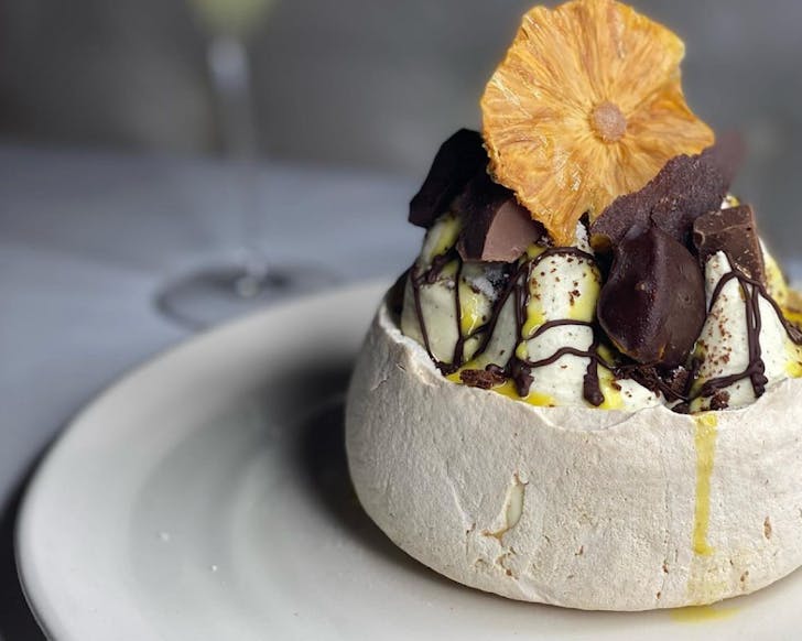 Pineapple lump pavlova from Cibo, one of the best eateries in Parnell. 