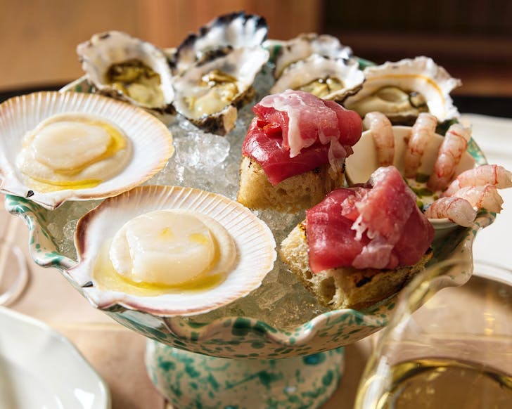 seafood platter at pinos vino e cucina al mare best seafood restaurants sydney