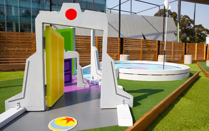 a buzz lightyear mini golf course