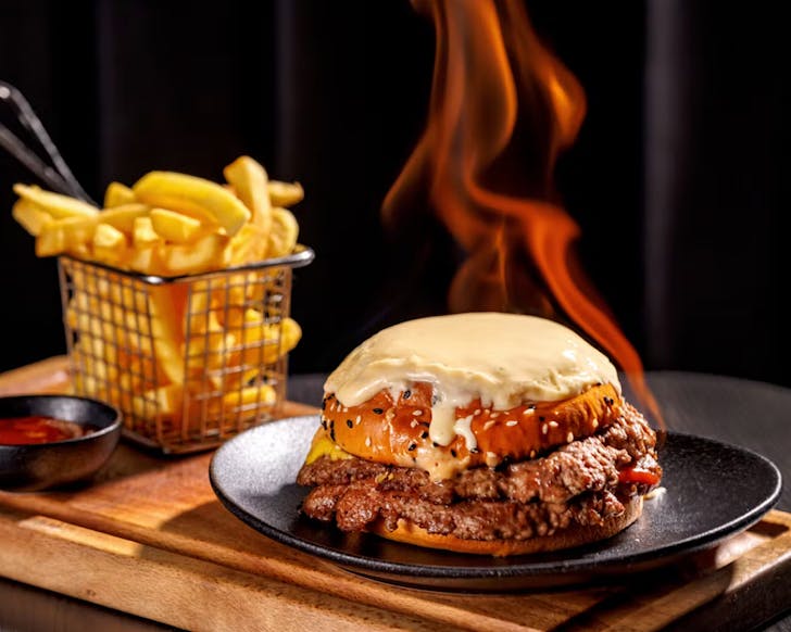 The Longroom's falming, fondue-topped entry for this year's Ponsinburger Festival.