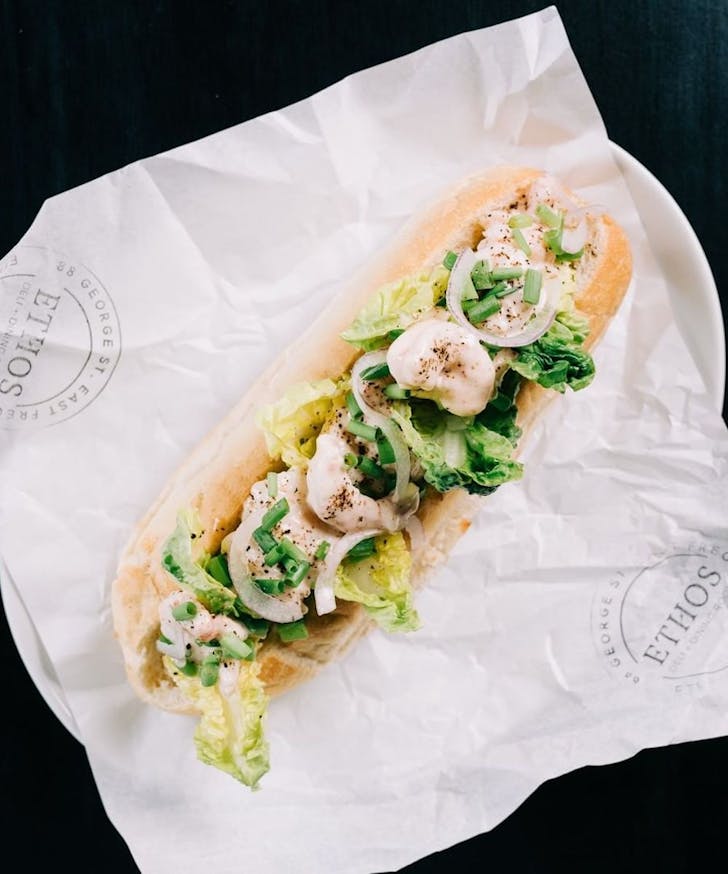 a prawn roll from Ethos Deli + Dining