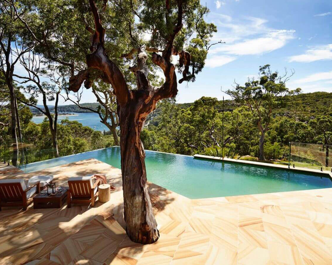 The pool at Pretty Beach House, some of the best accommodation on the Central Coast