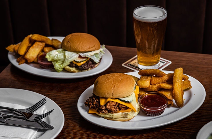 Burgers and chips from Pub Life Kitchen