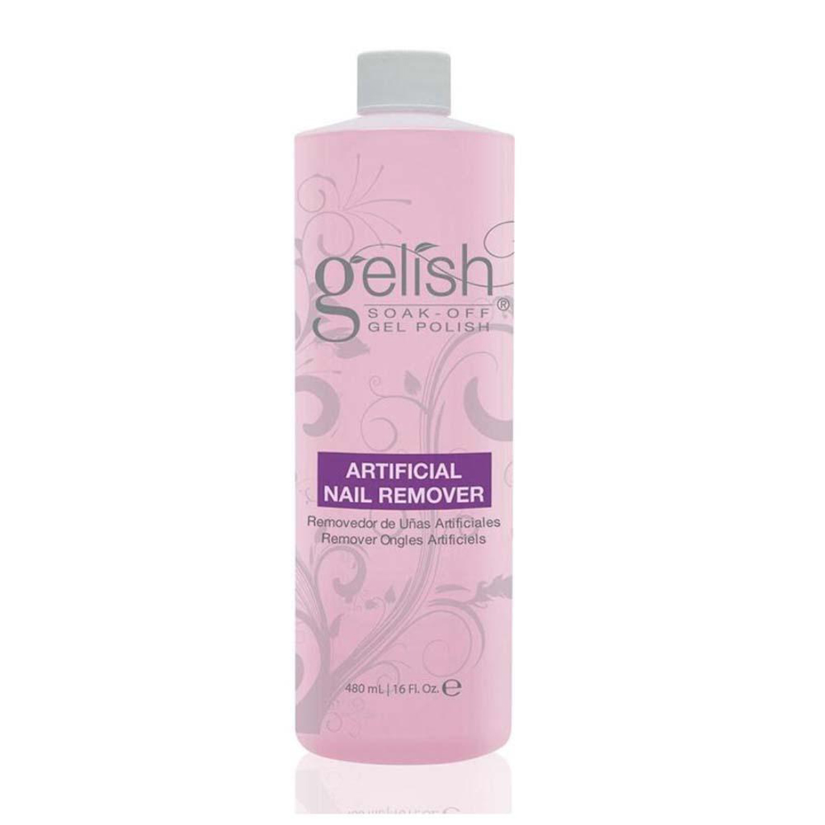 Purple bottle of Gelish Artificial Nail Remover 