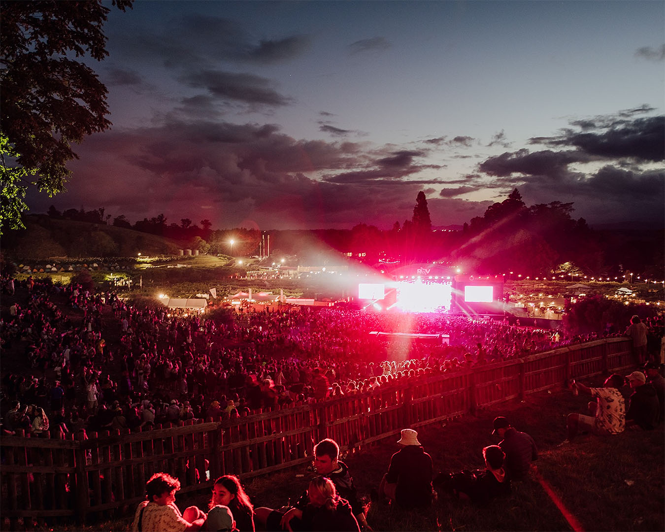 Festival goers at Rhythm And Vines, one of the best music festivals in NZ.