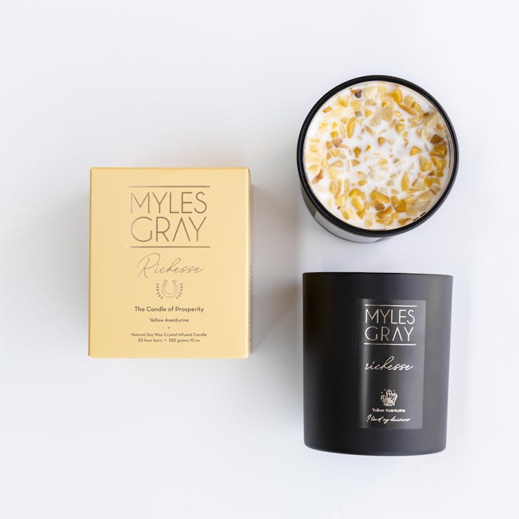 a yellow crystal candle