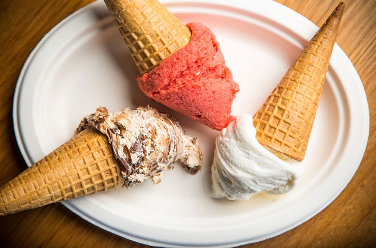 Rivareno gelato cones. 