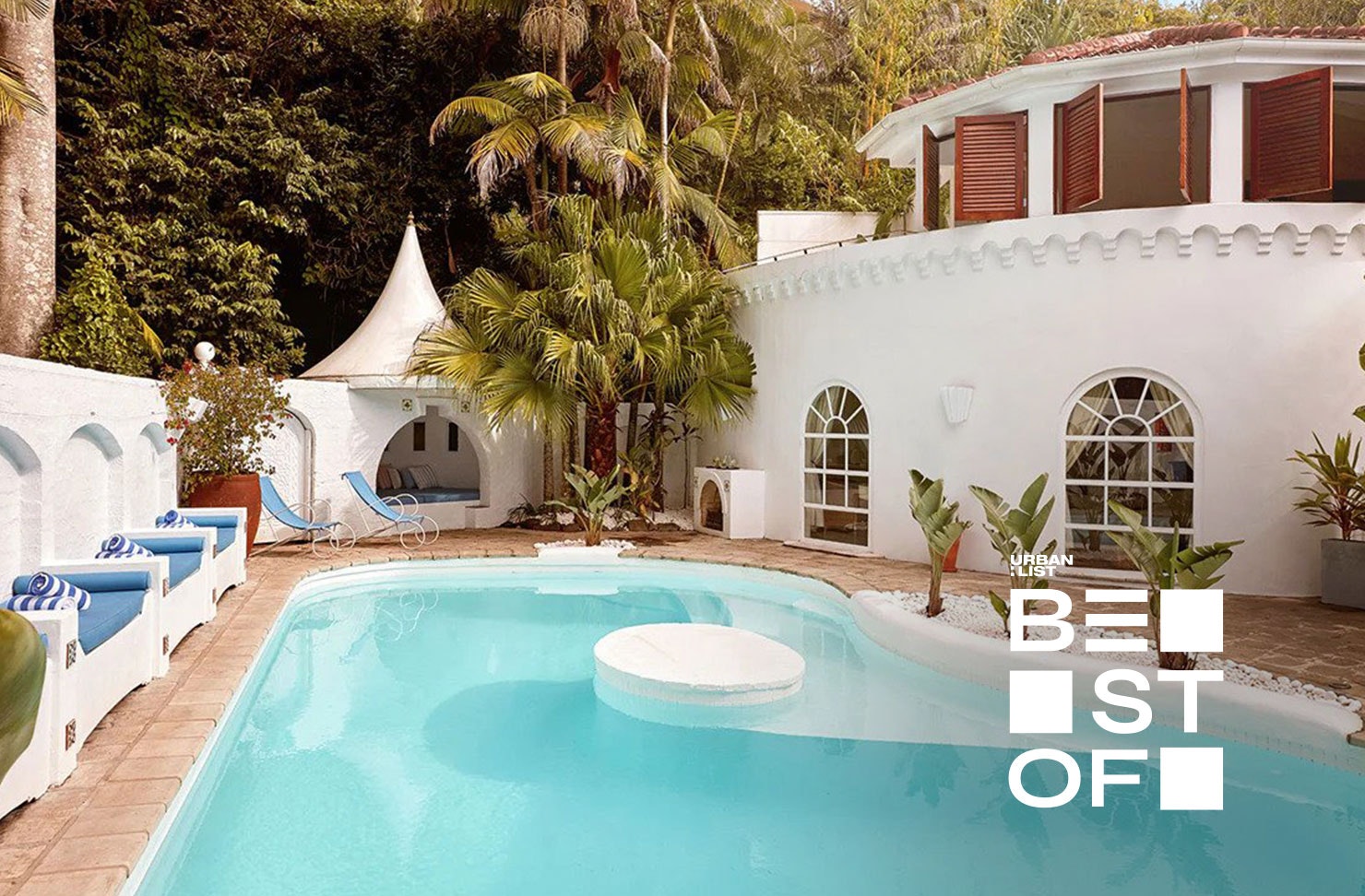 The pool at Raes on Wategos, a romantic getaway in NSW