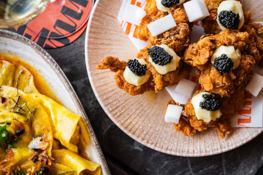 ruma double bay sydney pan-asian restaurant cafe korean fried chicken with caviar