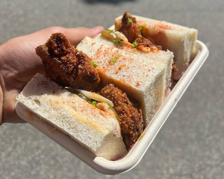 A fried chicken sandwich from Community Coffee Co in Perth
